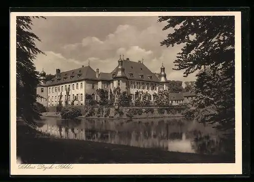 AK Jüchen / Rhld., Partie am Schloss Dyck