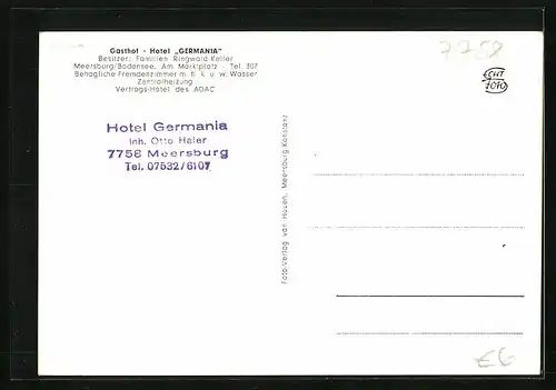 AK Meersburg a. Bodensee, Gasthof und Hotel Germania