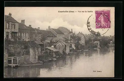 AK Courteille, Vue sur la Sarthe