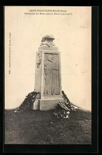 AK Saint-Sulpice-sur-Rille, Monument des Morts pour la Patrie 1914-18