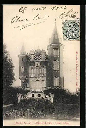 AK Laigle, Château de Fontenil, Facade principale