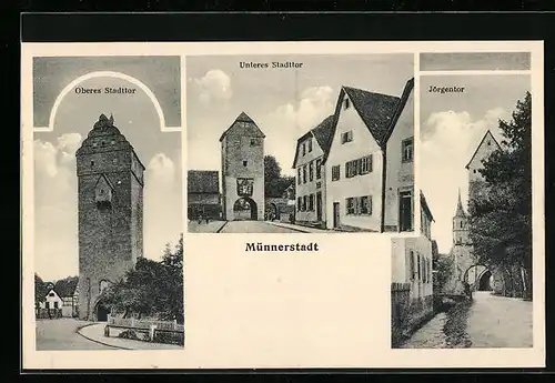 AK Münnerstadt, Oberes Stadttor, Jörgentor