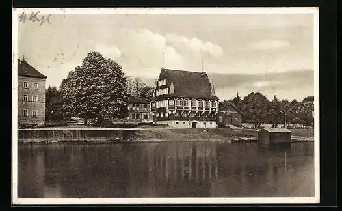 AK Kitzingen a. M., Partie am Bootshaus