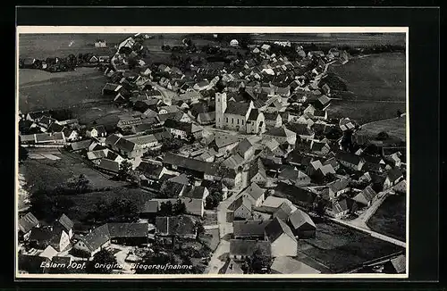 AK Eslarn /Opf., Teilansicht mit Kirche, Fliegeraufnahme