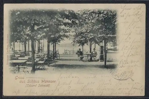 AK Berlin-Wannsee, Gasthaus Schloss Wannsee, Gartenterrasse