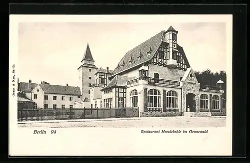 AK Berlin, Restaurant Hundekehle im Grunewald