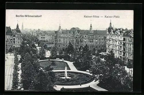 AK Berlin-Wilmersdorf, Kaiser-Allee, Kaiser-Platz