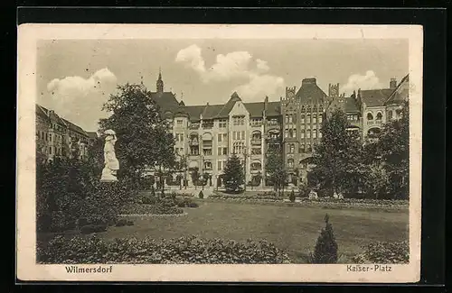 AK Berlin-Wilmersdorf, Denkmal auf dem Kaiser-Platz