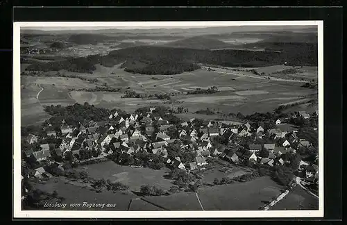 AK Lossburg, Totalansicht vom Flugzeug aus