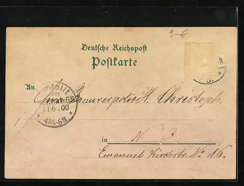 Lithographie Berlin, Weddingplatz mit Dankeskirche