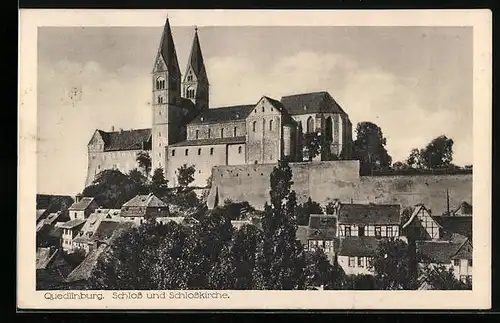 AK Quedlinburg, Schloss und Schlosskirche