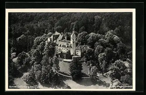 AK Coburg, Schloss Callenberg, Fliegeraufnahme