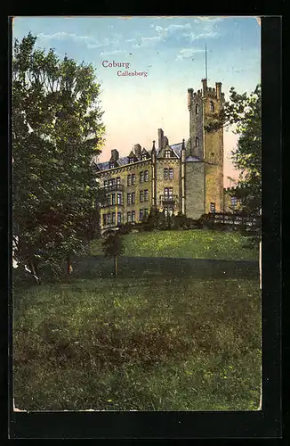 AK Coburg, Blick zum Schloss Callenberg