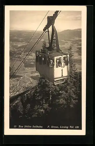 AK Rax, Gondel der Seilbahn