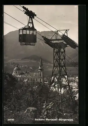 AK Mariazell, Kirche und Bürgeralpe-Seilbahn