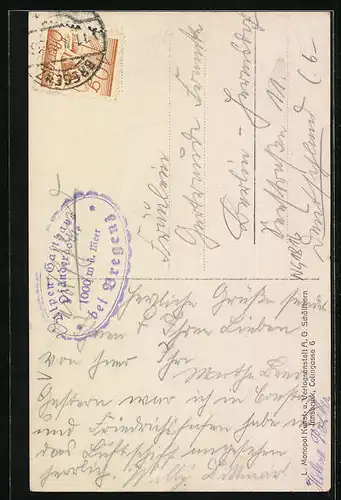 AK Bregenz, Pfänderbahn, Blick auf den Ort und Bodensee mit Vorarlberg