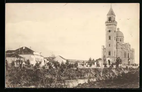 AK Paratschin, Kirche im Ort