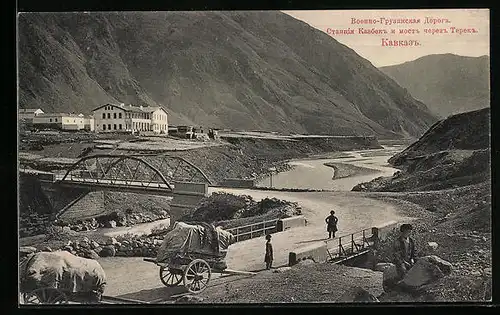 AK Kasbek, Brückenpartie im Ort