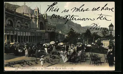 AK Monte Carlo, La Terrasse du Café de Paris