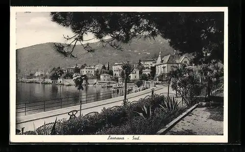 AK Laurana, Ortsansicht mit Uferstrasse
