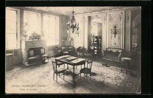 AK Paris, Hotel Madison, Salon de Lecture, 143, Boulev. St-Germain