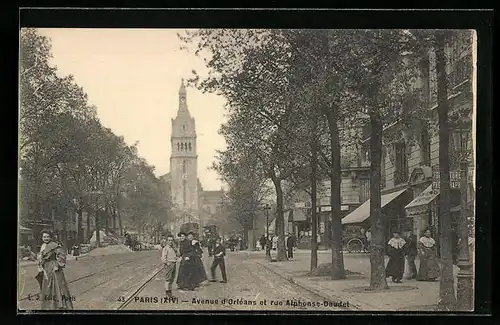 AK Paris, Avenue d`Orleans et rue Alphonse-Daudet