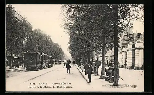 AK Paris, Avenue d`Orléans, Entrée de la Maison La Rochefoucauld