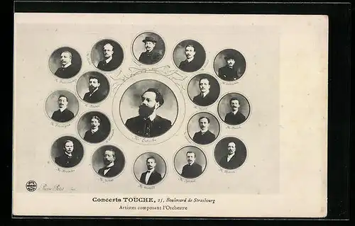 AK Paris, Concerts Touche, 25, Boulevard de Strasbourg, Artistes composant l`Orchestre