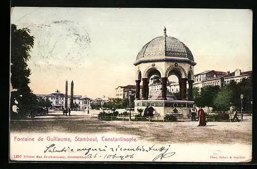 AK Constantinople, Fontaine de Guillaume, Stamboul