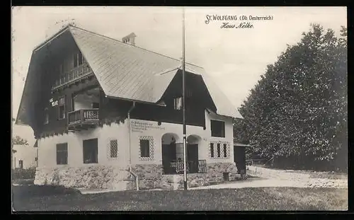 AK St. Wolfgang, Blick zur Pension Haus Nelke