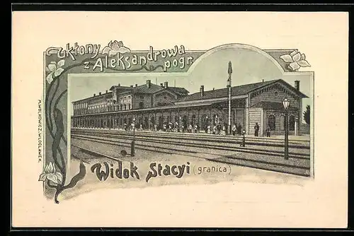 AK Aleksandrowa pogr., Widok Stacyi, Bahnhof