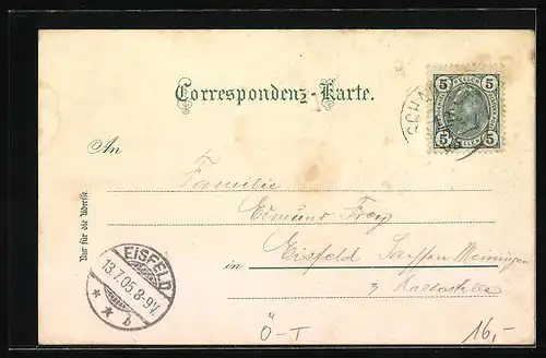 AK Scharnitz, Gasthof zur Traube, Ortsansicht mit Gleierspitze