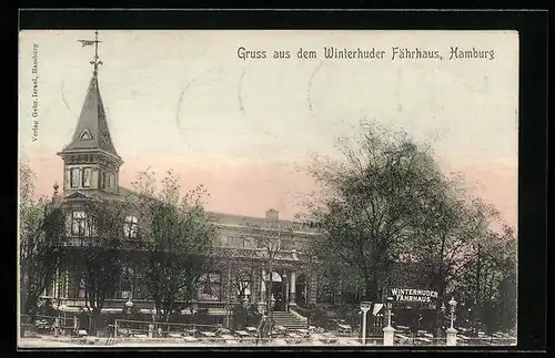 AK Hamburg, Gasthaus Winterhuder Fährhaus
