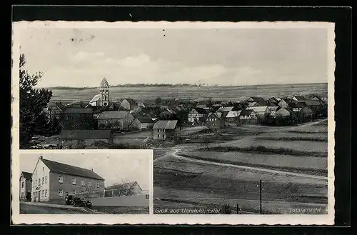 AK Uersfeld /Eifel, Gasthof Nikolaus Karst, Panorama