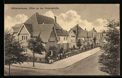 AK Wilhelmshaven, Villen an der Victoriastrasse