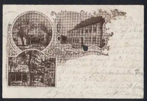 AK Perver, Restaurant Heller von Fritz Tiepelmann, Musikhalle, Garten-Veranda