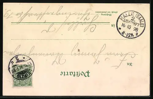 Lithographie Leipzig-Eutritzsch, Schloss Debrahof, Garten