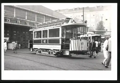 Fotografie Lossberger, Berlin, Strassenbahn-Triebwagen Nr. 40 der Westlichen Berliner Vorortbahn am Depot