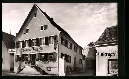 AK Lehen-Freiburg /Brsg., Gasthaus und Metzgerei Hirschen