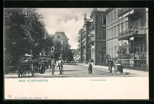 AK Bad Kissingen, Kurhausstrasse mit Passanten