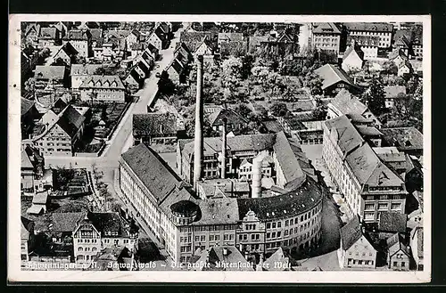 AK Schwenningen a. N. /Schwarzwald, Teilansicht mit Strassenpartie