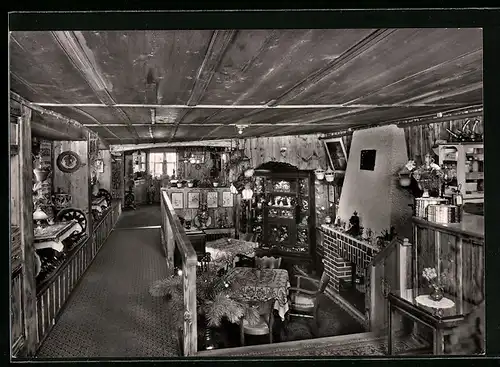 AK Kappel bei Villingen, Innenansicht Mühlenklause mit Kamin