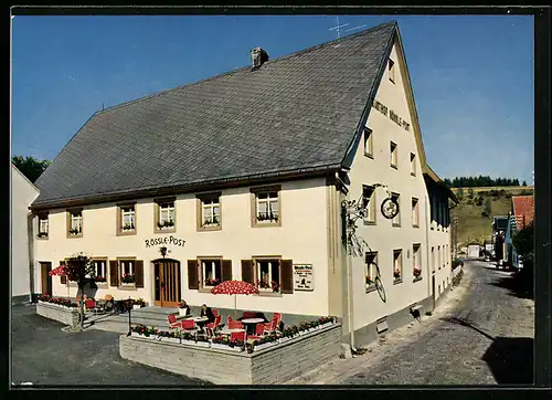 AK Unterkirnach im Schwarzwald, Gasthof-Pension Rössle-Post