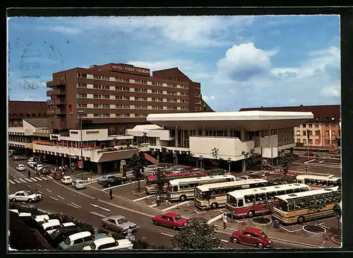 AK Freiburg im Breisgau, Karlsplatz und Hotel Stadt Freiburg