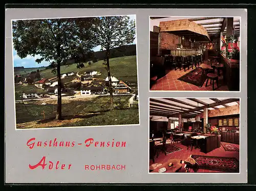 AK Rohrbach /Schwarzwald, Gasthaus-Pension Adler