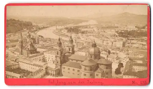 Fotografie Baldi & Würthle, Salzburg, Ansicht Salzburg, Blick auf die Stadt von der Festung aus gesehen