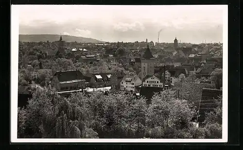 AK Waiblingen, Blick über die Dächer der Stadt