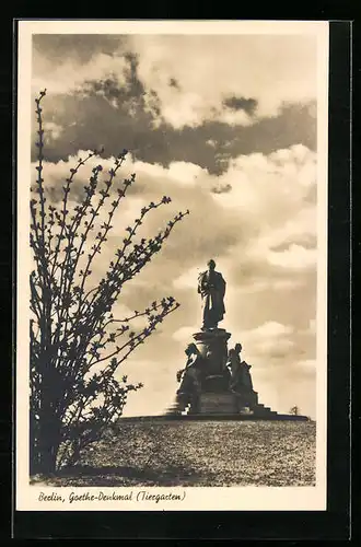 AK Berlin-Tiergarten, Goethe-Denkmal