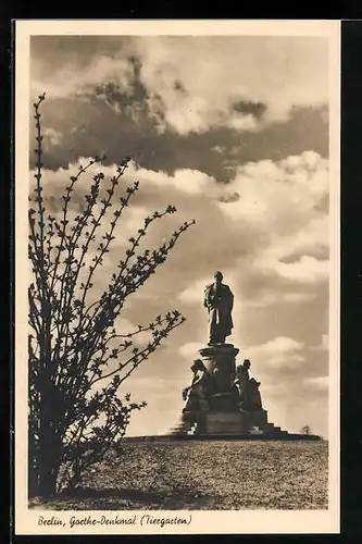 AK Berlin-Tiergarten, Goethe-Denkmal
