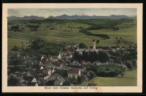 AK Erling, Blick vom Kloster Andechs